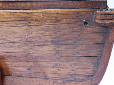 Lot 16 - A 19TH CENTURY CARPENTER'S MODEL FOR A TWO-MASTED YACHT