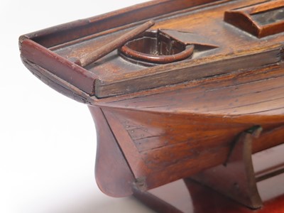 Lot 16 - A 19TH CENTURY CARPENTER'S MODEL FOR A TWO-MASTED YACHT
