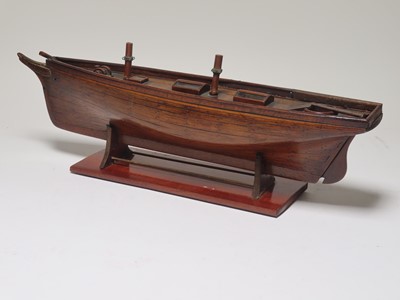 Lot 16 - A 19TH CENTURY CARPENTER'S MODEL FOR A TWO-MASTED YACHT