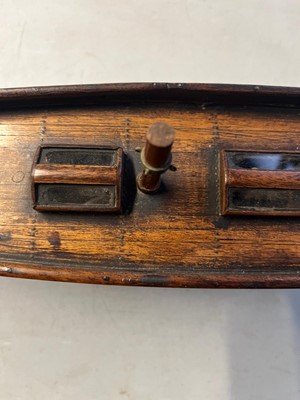 Lot 16 - A 19TH CENTURY CARPENTER'S MODEL FOR A TWO-MASTED YACHT