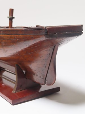 Lot 16 - A 19TH CENTURY CARPENTER'S MODEL FOR A TWO-MASTED YACHT