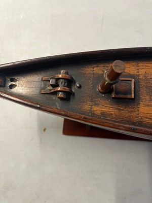 Lot 16 - A 19TH CENTURY CARPENTER'S MODEL FOR A TWO-MASTED YACHT