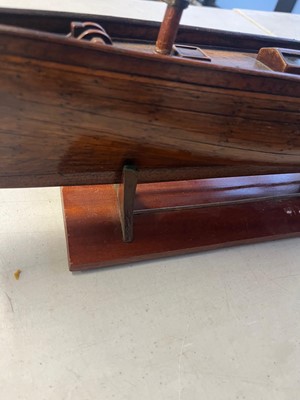 Lot 16 - A 19TH CENTURY CARPENTER'S MODEL FOR A TWO-MASTED YACHT