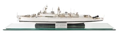 Lot 339 - A SILVERED PRESENTATION MODEL FOR THE COUNTY-CLASS DESTROYER H.M.S. 'DEVONSHIRE' BUILT BY CAMMELL LAIRD [1959]