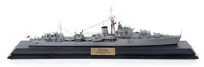 Lot 321 - A DETAILED 1:240 SCALE WATERLINE SHIP MODEL OF BATTLE-CLASS DESTROYER H.M.S. 'ALAMEIN'' [1945]