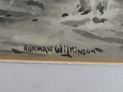 Lot 327 - δ NORMAN WILKINSON (BRITISH, 1878- 1971) - Motor launches sinking a mine by rifle fire