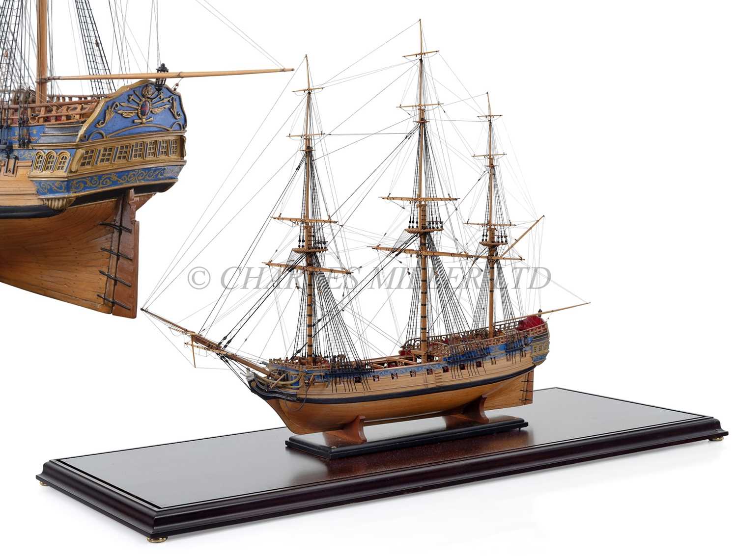 Lot 185 - A FINELY REALISED 1:48 SCALE BOXWOOD MODEL IDENTIFIED AS H.M.S. 'PALLAS' [1757]