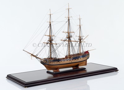 Lot 185 - A FINELY REALISED 1:48 SCALE BOXWOOD MODEL IDENTIFIED AS H.M.S. 'PALLAS' [1757]