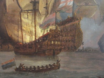 Lot 180 - ATTRIBUTED TO ISAAC SAILMAKER (DUTCH, C. 1633-1721) - Battle of Solebay, May 28th 1672
