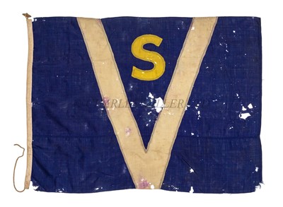 Lot 75 - A RARE RACING COLOUR FROM SIR THOMAS SOPWITHS J-CLASS RACING YACHT ENDEAVOUR, CIRCA 1934