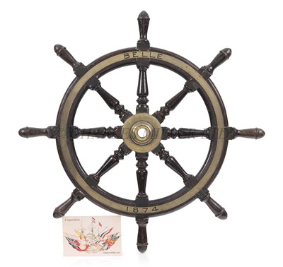 Lot 80 - AN EIGHT-SPOKE SHIP'S WHEEL FOR THE STEAM YACHT 'BELLE', 1847