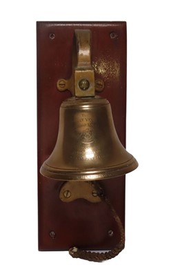 Lot 57 - CUNARD LINE'S R.M.S. 'BERENGARIA' BELL CAST FROM HER OWN BRONZE, 1936