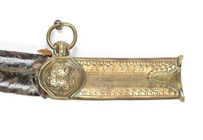 Lot 206 - A SCIMITAR PRESENTED TO CAPTAIN JAMES KEARNEY WHITE R.N. ABOARD H.M.S. 'NORTHUMBERLAND' BY NAPOLEON BONAPARTE, ST. HELENA, 1815