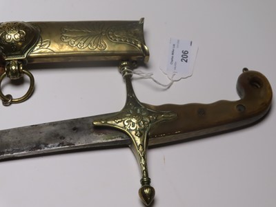 Lot 206 - A SCIMITAR PRESENTED TO CAPTAIN JAMES KEARNEY WHITE R.N. ABOARD H.M.S. 'NORTHUMBERLAND' BY NAPOLEON BONAPARTE, ST. HELENA, 1815