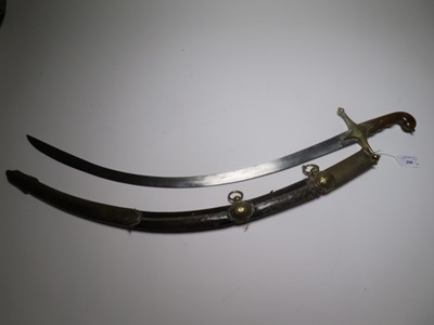 Lot 206 - A SCIMITAR PRESENTED TO CAPTAIN JAMES KEARNEY WHITE R.N. ABOARD H.M.S. 'NORTHUMBERLAND' BY NAPOLEON BONAPARTE, ST. HELENA, 1815