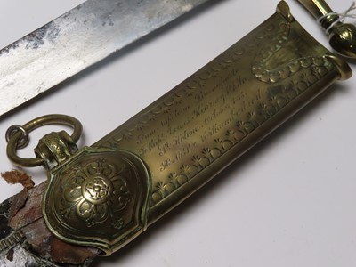 Lot 206 - A SCIMITAR PRESENTED TO CAPTAIN JAMES KEARNEY WHITE R.N. ABOARD H.M.S. 'NORTHUMBERLAND' BY NAPOLEON BONAPARTE, ST. HELENA, 1815