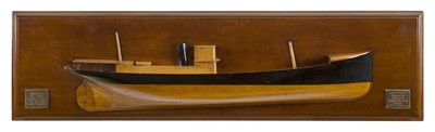 Lot 132 - A 1:24 SCALE BUILDER'S HALF-BLOCK MODEL FOR THE STEAM TRAWLER 'CAENEUS', BUILT BY COCHRANE & SONS, SELBY, FOR THE EQUITABLE STEAM FISHING CO. LTD, GRIMSBY, 1920