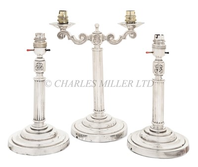 Lot 281 - A SET OF ADMIRALTY PATTERN WARDROOM CANDELABRA, CIRCA 1930