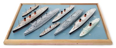 Lot 142 - A COLLECTION OF 1:1200 SCALE CUNARD LINERS BY BASSETT-LOWKE