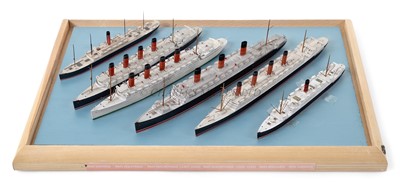 Lot 143 - A COLLECTION OF 1:1200 SCALE CUNARD LINERS BY BASSETT-LOWKE