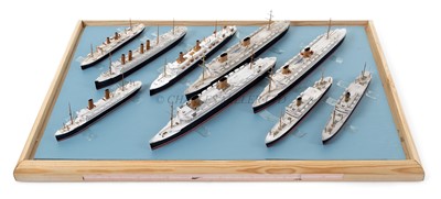 Lot 149 - A COLLECTION OF 1:1200 SCALE NORDDEUTSCHER LLOYD LINERS BY BASSETT-LOWKE