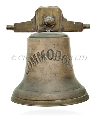 Lot 52 - A LARGE SHIP'S BELL FOR THE 'COMMODORE' PRESENTED TO THE CORPORATION OF SUNDERLAND, 1881