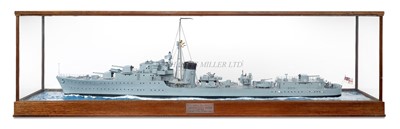 Lot 323 - AN 1:96 SCALE WATERLINE MODEL FOR THE K-CLASS DESTROYER H.M.S. KELLY [1938]