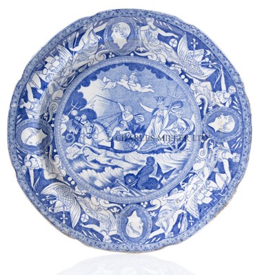 Lot 58 - A PEARLWARE COMMEMORATIVE PLATE, CIRCA 1806