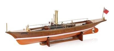 Lot 81 - A FINE SCRATCH-BUILT LIVE STEAM 1:8 SCALE RADIO CONTROL MODEL OF THE LAUNCH AVONDALE [1880]