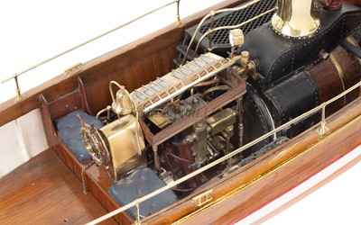 Lot 81 - A FINE SCRATCH-BUILT LIVE STEAM 1:8 SCALE RADIO CONTROL MODEL OF THE LAUNCH AVONDALE [1880]