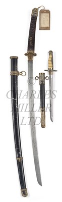 Lot 312 - A JAPANESE NAVAL OFFICER'S DRESS SWORD RECOVERED FROM SINGAPORE, 1945