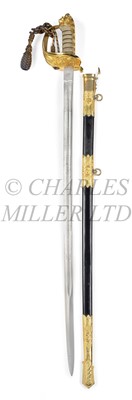 Lot 324 - A FINE 1832-PATTERN ROYAL NAVY FLAG OFFICER SWORD, 1899