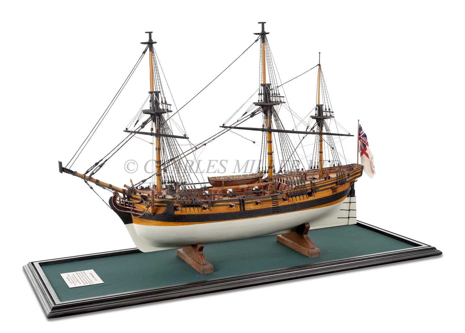 Lot 188 - A FINELY DETAILED 1:36 SCALE MODEL FOR THE INFERNAL CLASS BOMB KETCH H.M.S. 'CARCASS' [1759]