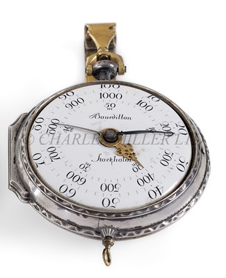 Lot 369 - AN 18TH CENTURY PEDOMETER BY BOURDILLON, STOCKHOLM