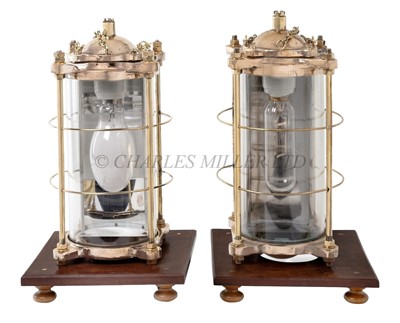 Lot 299 - A PAIR OF BRASS DIVING LAMPS