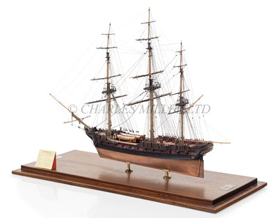 Lot 191 - A FINELY EXECUTED AND DETAILED 1:75 SCALE MODEL OF H.M.S. 'BEAULIEU' [1790]