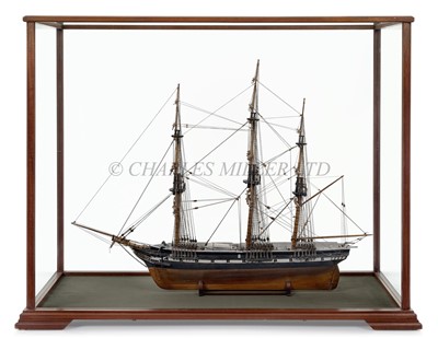 Lot 247 - A GOOD 19TH CENTURY CARPENTER'S MODEL FOR THE ILL-FATED CADET SHIP H.M.S. 'EURYDICE' [1842] LOST OFF THE ISLE OF WIGHT, 1878