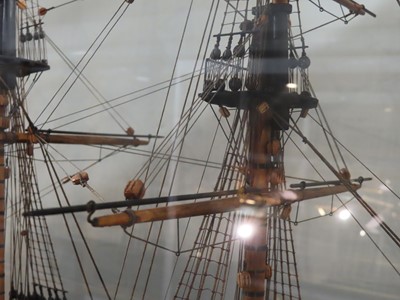 Lot 247 - A GOOD 19TH CENTURY CARPENTER'S MODEL FOR THE ILL-FATED CADET SHIP H.M.S. 'EURYDICE' [1842] LOST OFF THE ISLE OF WIGHT, 1878