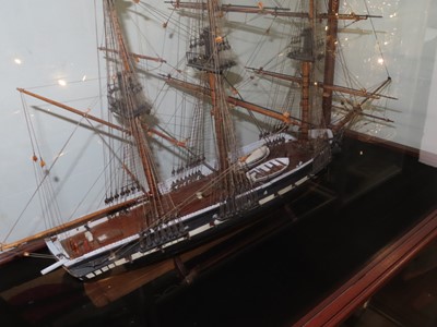 Lot 247 - A GOOD 19TH CENTURY CARPENTER'S MODEL FOR THE ILL-FATED CADET SHIP H.M.S. 'EURYDICE' [1842] LOST OFF THE ISLE OF WIGHT, 1878