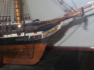 Lot 247 - A GOOD 19TH CENTURY CARPENTER'S MODEL FOR THE ILL-FATED CADET SHIP H.M.S. 'EURYDICE' [1842] LOST OFF THE ISLE OF WIGHT, 1878