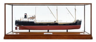 Lot 169 - A 1:48 SCALE BUILDER'S BOARDROOM MODEL BY BASSETT-LOWKE FOR THE M.V. 'AMENITY' BUILT BY GOOLE SHIPBUILDING FOR F.T. EVERARD & SONS LTD, LONDON, CIRCA 1944