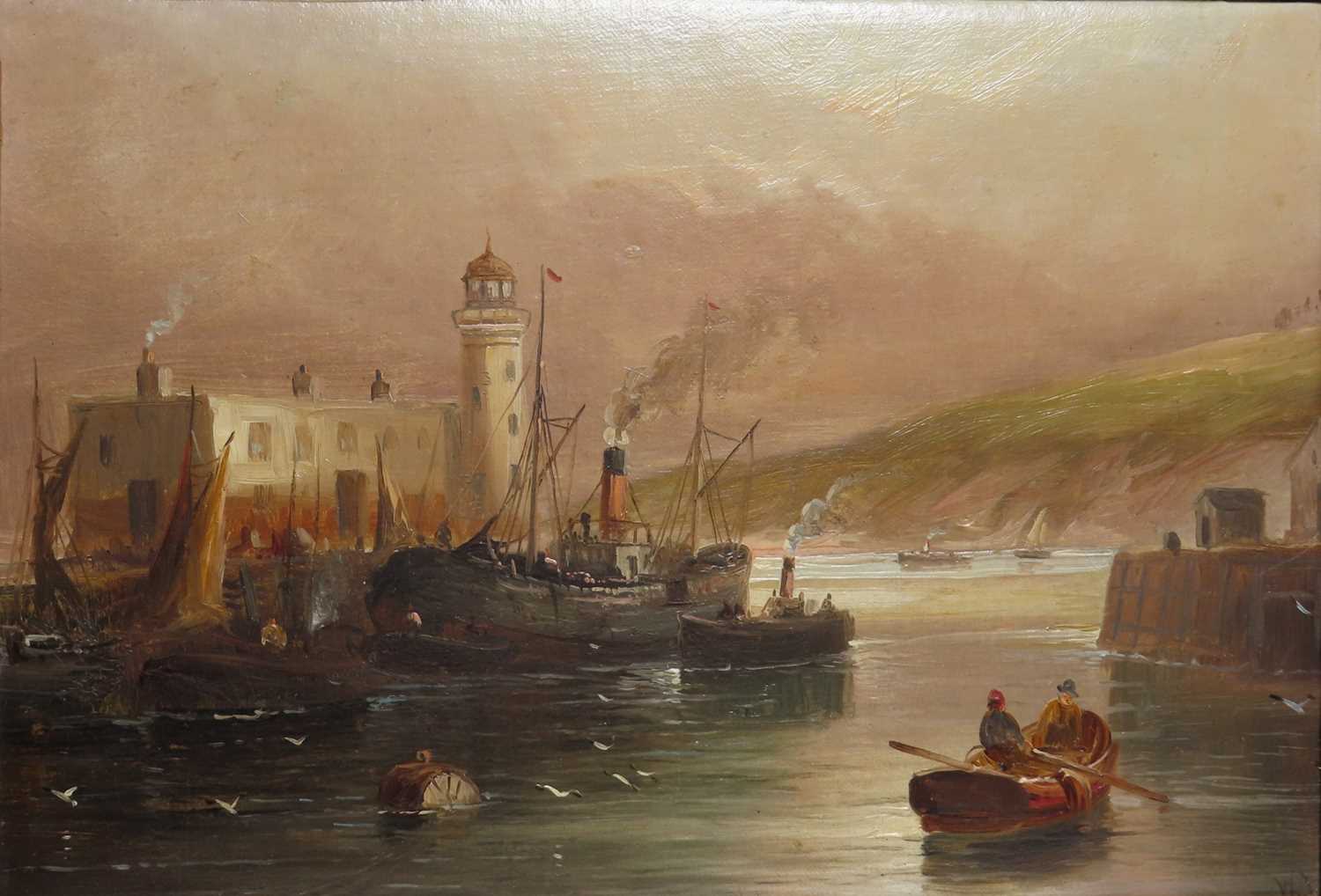 Lot 17 - W* J* (19TH-20TH CENTURY) - Scarborough Lighthouse circa 1900