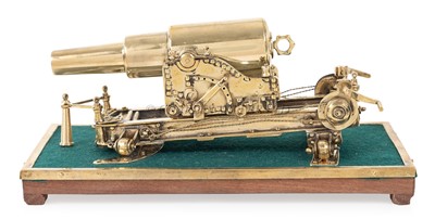 Lot 267 - CAST BRASS MODEL MUZZLE LOADING GUN [1860]