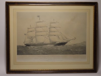 Lot 113 - AN AQUATINT OF THE CLIPPER SHIP SPINDRIFT, 19TH CENTURY