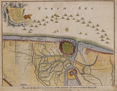 Lot 184 - PLAN OF THE INVESTITURE OF OSTEND SURRENDERED, 6 JULY 1706