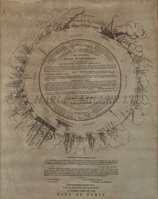 Lot 198 - FAIRBURN’S PLAN OF PARKER AND NELSON’S VICTORY BEFORE COPENHAGEN, APRIL 2D, 1801