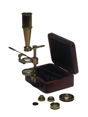 Lot 58 - A CARY-GOULD TYPE BOTANIST MICROSCOPE, CIRCA 1830