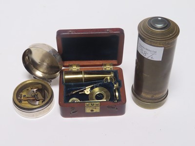 Lot 58 - A CARY-GOULD TYPE BOTANIST MICROSCOPE, CIRCA 1830