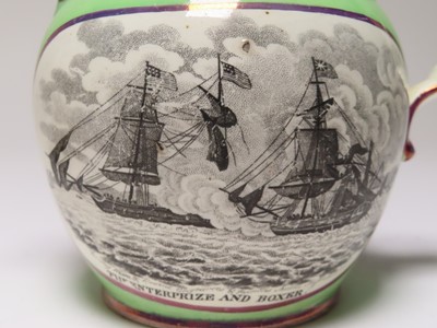 Lot 73 - TWO SUNDERLAND TRANSFER PRINTED JUGS FOR THE AMERICAN WAR OF 1812
