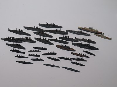 Lot 79 - A COLLECTION OF DIECAST WARSHIPS, EARLY 20TH CENTURY